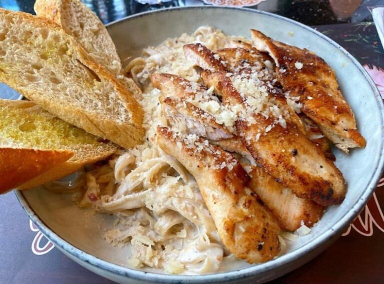 Chicken Alfredo Pasta La Chaumiere Restaurant CashToken Nigeria